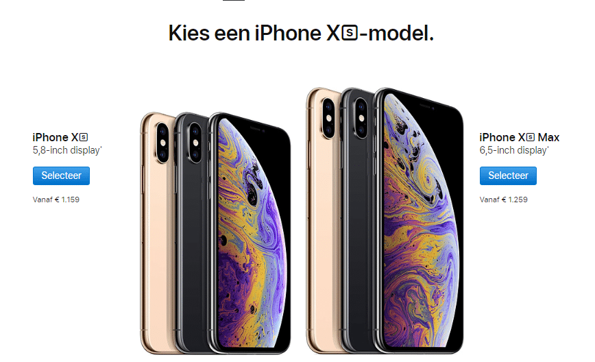 iphone xs kiezen
